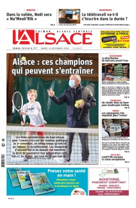 L'Alsace N°20201124 du 24 novembre 2020 à télécharger sur iPad