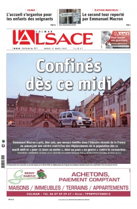 L'Alsace N°20200317 du 17 mars 2020 à télécharger sur iPad