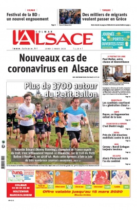 L'Alsace N°20200302 du 02 mars 2020 à télécharger sur iPad