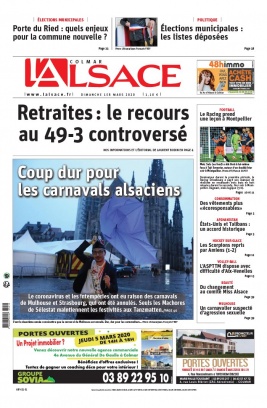 L'Alsace N°20200301 du 01 mars 2020 à télécharger sur iPad