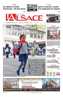 L'Alsace N°20190903 du 03 septembre 2019 à télécharger sur iPad