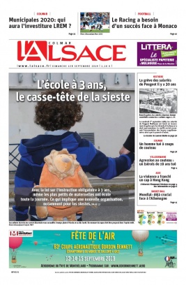 L'Alsace N°20190901 du 01 septembre 2019 à télécharger sur iPad