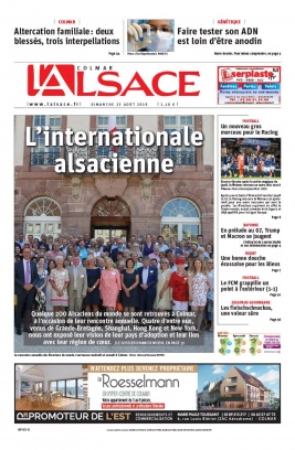 L'Alsace N°20190825 du 25 août 2019 à télécharger sur iPad