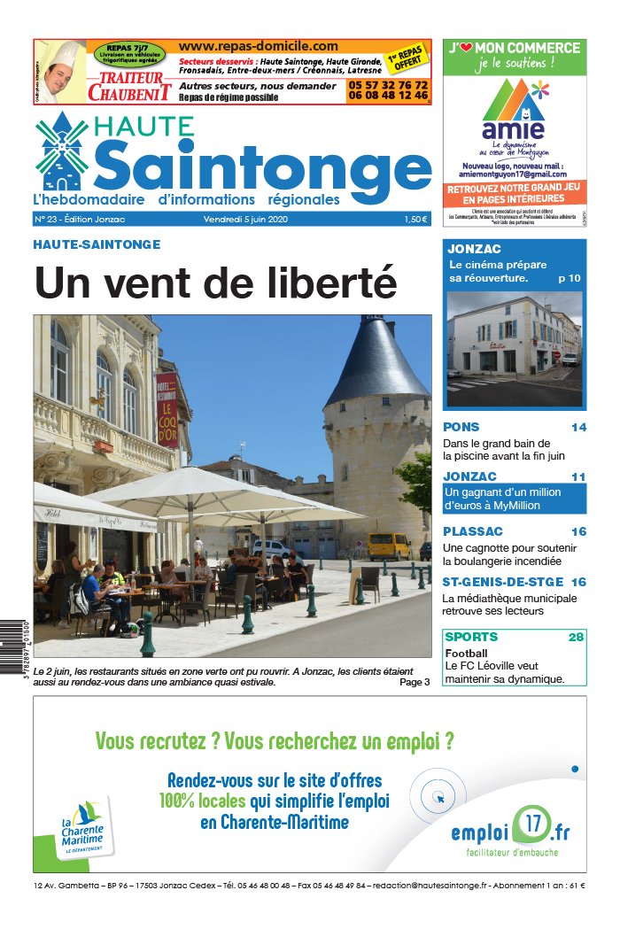 Haute Saintonge 05 juin 2020 Abonnement Haute Saintonge Pas Cher avec BOUQUET INFO ePresse.fr