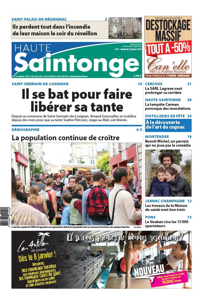 Haute Saintonge N°1 du 05 janvier 2018 à télécharger sur iPad
