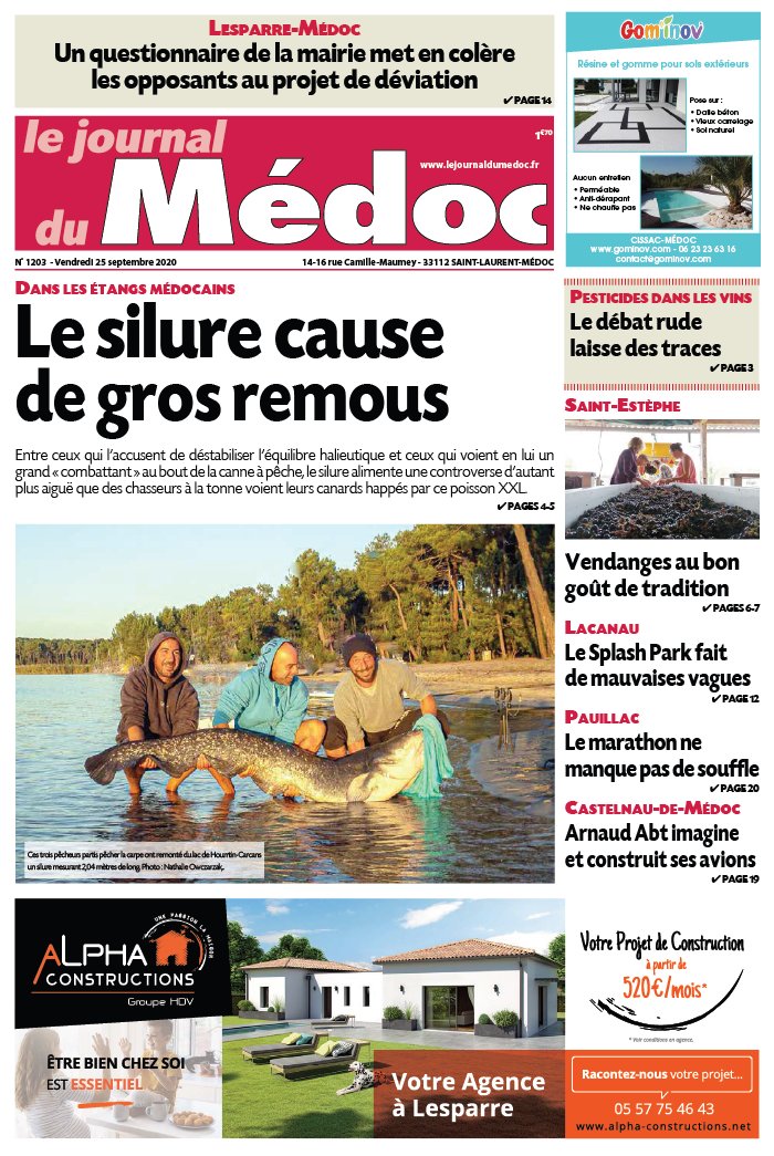 Le Journal du Médoc 25 septembre 2020 Abonnement Le Journal du Médoc Pas Cher avec BOUQUET INFO ePresse.fr