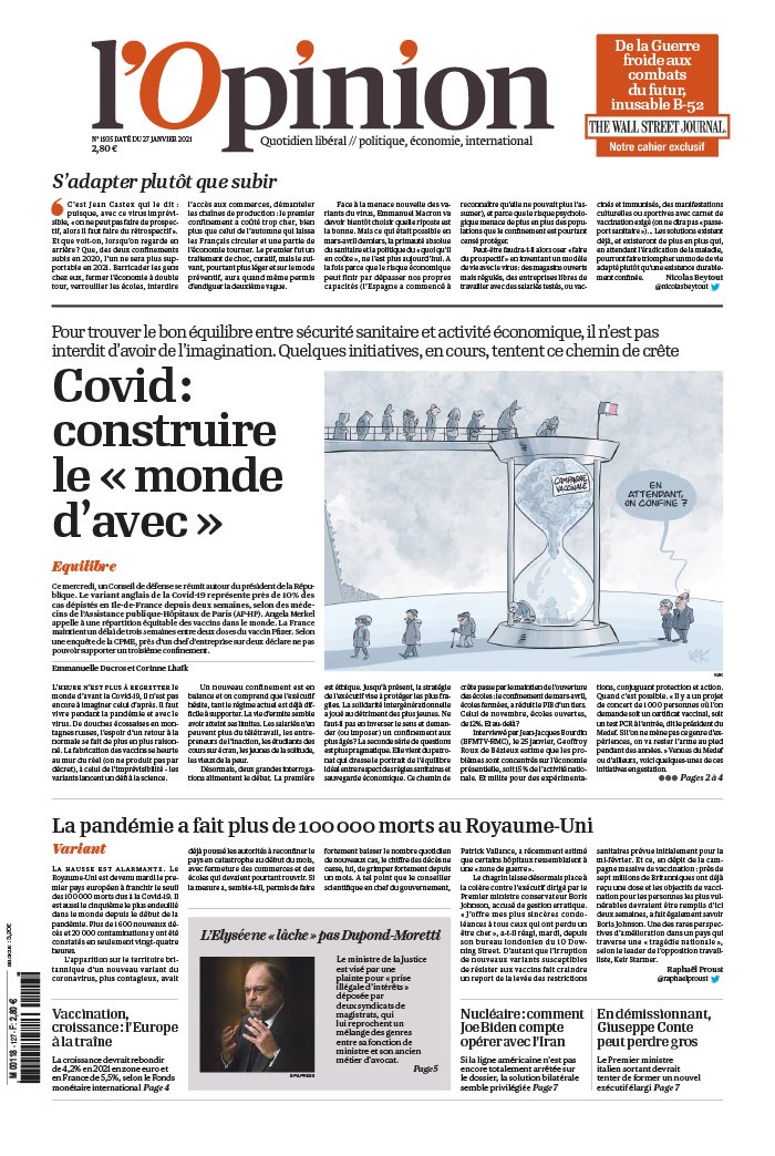 L'Opinion 27 janvier 2021 L'Opinion N°20210127 du 27 janvier 2021 à télécharger sur iPad