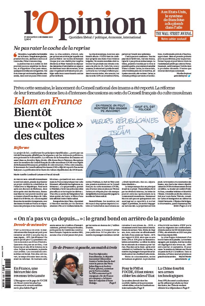 L'Opinion 02 décembre 2020 L'Opinion N°20201202 du 02 décembre 2020 à télécharger sur iPad