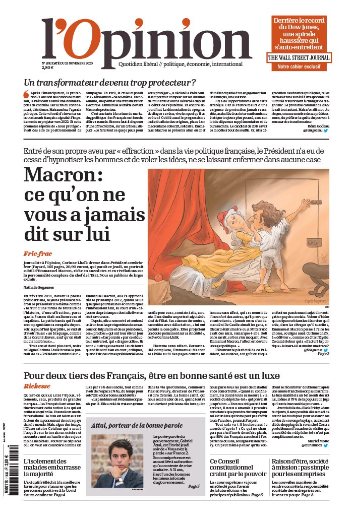 L'Opinion 26 novembre 2020 L'Opinion N°20201126 du 26 novembre 2020 à télécharger sur iPad