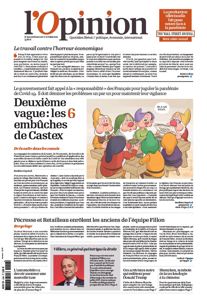 L'Opinion 16 octobre 2020 L'Opinion N°20201016 du 16 octobre 2020 à télécharger sur iPad