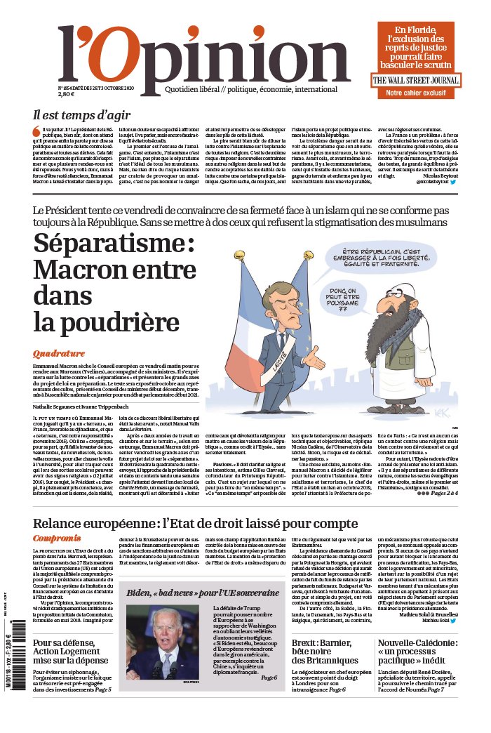L'Opinion 02 octobre 2020 L'Opinion N°20201002 du 02 octobre 2020 à télécharger sur iPad