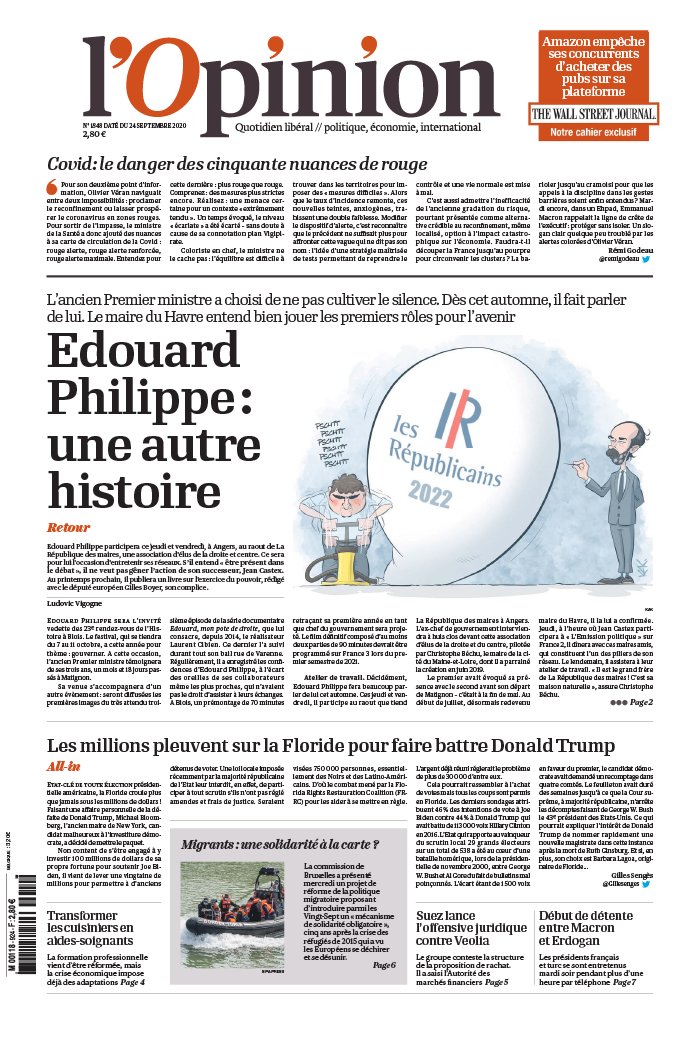 L'Opinion 24 septembre 2020 Abonnement à L’Opinion Pas Cher avec le BOUQUET INFO ePresse.fr