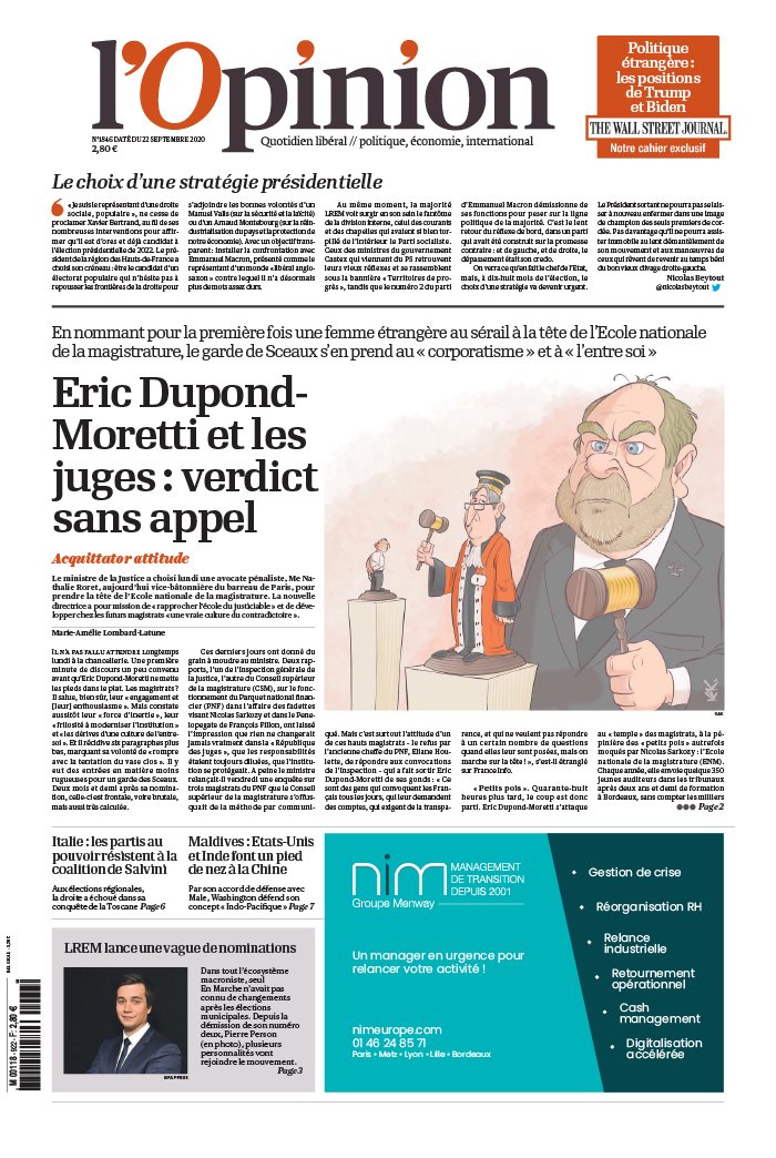 L'Opinion 22 septembre 2020 L'Opinion N°20200922 du 22 septembre 2020 à télécharger sur iPad