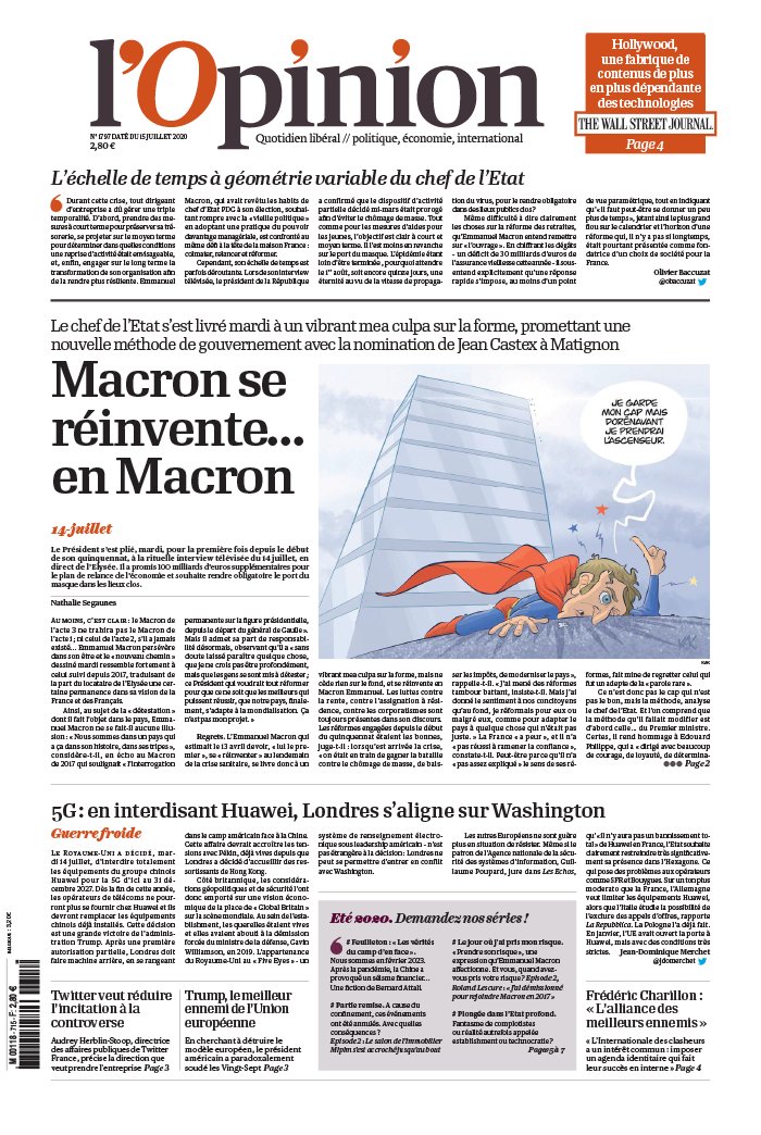 L'Opinion 15 juillet 2020 L'Opinion N°20200715 du 15 juillet 2020 à télécharger sur iPad