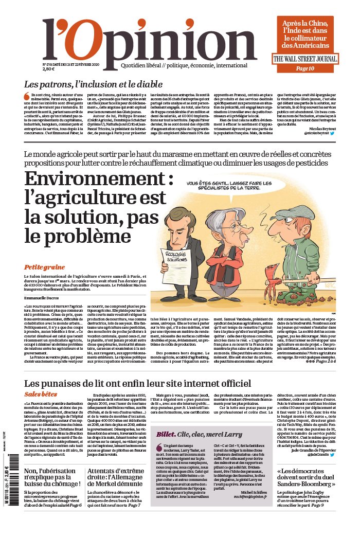 Abonnement à L’Opinion Pas Cher avec le BOUQUET INFO ePresse.fr