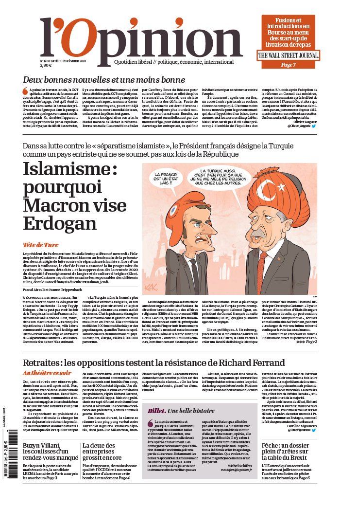 L'Opinion 20 février 2020 L'Opinion N°20200220 du 20 février 2020 à télécharger sur iPad