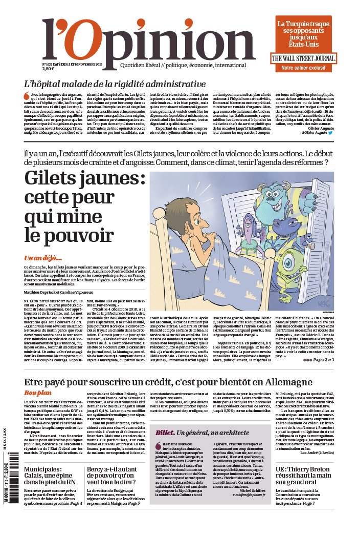 L'Opinion 15 novembre 2019 Abonnement à L’Opinion Pas Cher avec le BOUQUET INFO ePresse.fr
