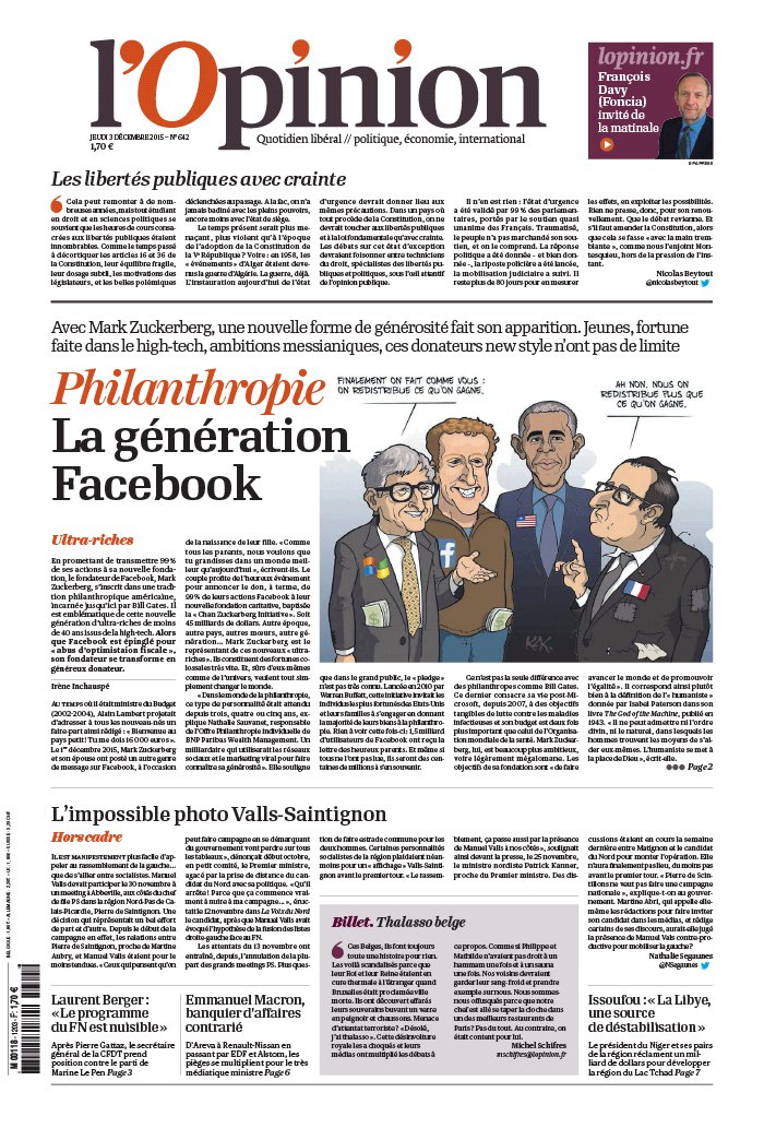 L'Opinion N°20151203 du 03 décembre 2015 à télécharger sur iPad