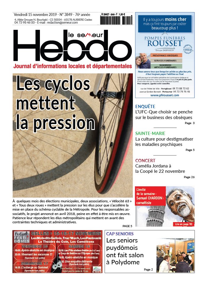 Le Semeur Hebdo 15 novembre 2019 Le Semeur Hebdo