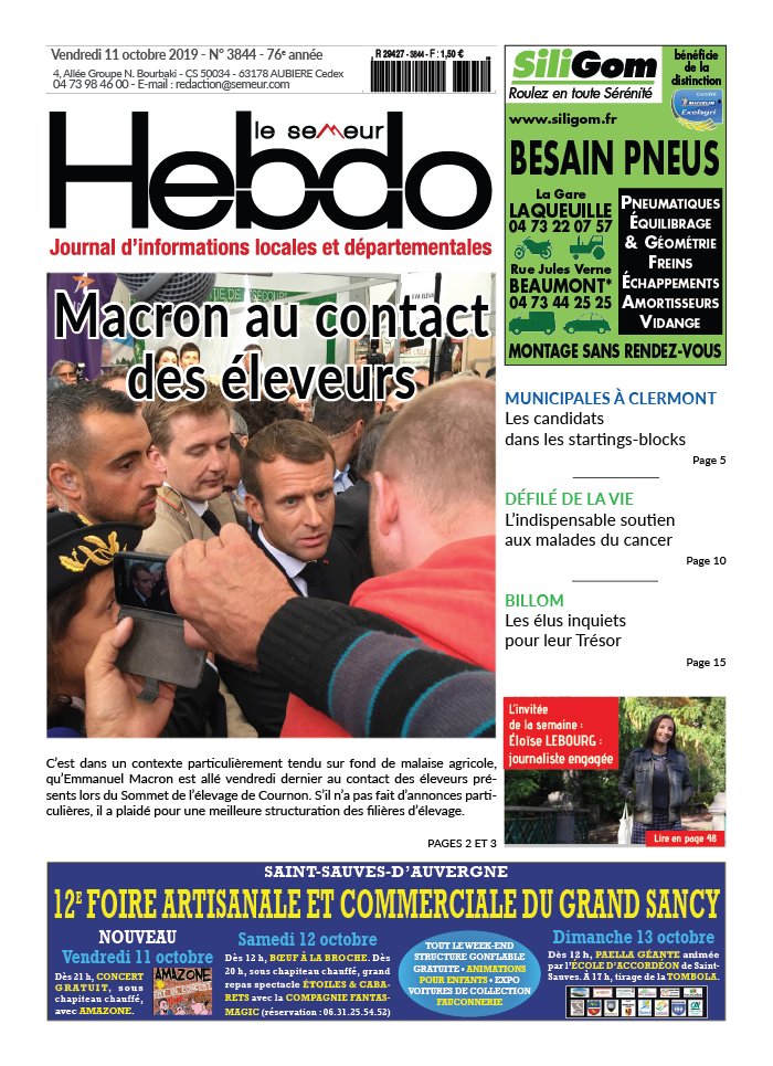 Le Semeur Hebdo 11 octobre 2019 Le Semeur Hebdo