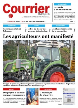 Lisez Courrier Français - Courrier français du Tarn & Garonne du 19 avril 2024 sur ePresse.fr