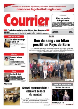 Courrier Français N°3939 du 13 mars 2020 à télécharger sur iPad