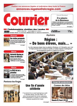 Courrier Français N°3928 du 27 décembre 2019 à télécharger sur iPad