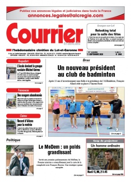 Courrier Français N°3965 du 11 septembre 2020 à télécharger sur iPad