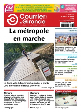 Courrier de Gironde N°3907 du 02 août 2019 à télécharger sur iPad