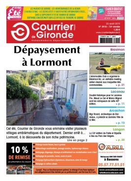 Courrier de Gironde N°3910 du 23 août 2019 à télécharger sur iPad