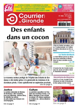 Courrier de Gironde N°3902 du 28 juin 2019 à télécharger sur iPad