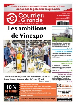 Courrier de Gironde N°3895 du 10 mai 2019 à télécharger sur iPad