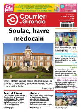Courrier de Gironde N°3908 du 09 août 2019 à télécharger sur iPad