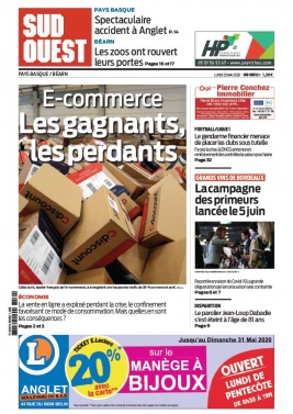 Sud Ouest 25 mai 2020 Sud Ouest N°20200525 du 25 mai 2020 à télécharger sur iPad