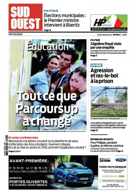 Sud Ouest 16 janvier 2020 Sud Ouest N°20200116 du 16 janvier 2020 à télécharger sur iPad