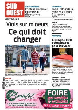 Sud Ouest 11 février 2021 Sud Ouest N°20210211 du 11 février 2021 à télécharger sur iPad