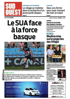 Sud Ouest 05 octobre 2019 Sud Ouest N°20191005 du 05 octobre 2019 à télécharger sur iPad