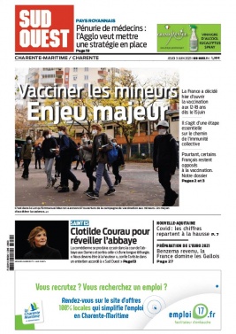 Sud Ouest 03 juin 2021 Sud Ouest N°20210603 du 03 juin 2021 à télécharger sur iPad
