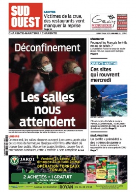 Sud Ouest 17 mai 2021 Sud Ouest N°20210517 du 17 mai 2021 à télécharger sur iPad