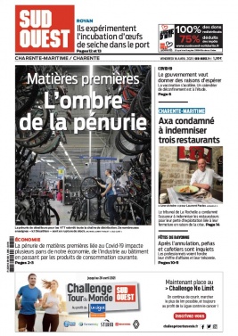 Sud Ouest 16 avril 2021 Sud Ouest N°20210416 du 16 avril 2021 à télécharger sur iPad