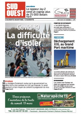 Sud Ouest 01 mars 2021 Sud Ouest N°20210301 du 01 mars 2021 à télécharger sur iPad