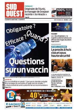 Sud Ouest 01 décembre 2020 Sud Ouest N°20201201 du 01 décembre 2020 à télécharger sur iPad