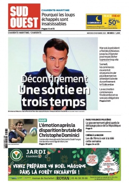 Sud Ouest 25 novembre 2020 Sud Ouest N°20201125 du 25 novembre 2020 à télécharger sur iPad