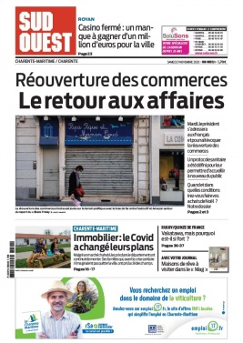 Sud Ouest 21 novembre 2020 Sud Ouest N°20201121 du 21 novembre 2020 à télécharger sur iPad
