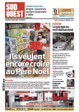 Sud Ouest 14 novembre 2020 Sud Ouest N°20201114 du 14 novembre 2020 à télécharger sur iPad