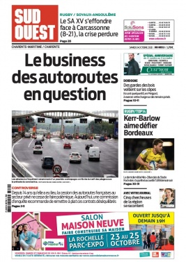 Sud Ouest 24 octobre 2020 Sud Ouest N°20201024 du 24 octobre 2020 à télécharger sur iPad