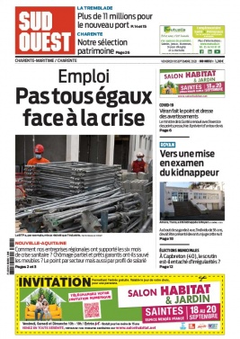 Sud Ouest 18 septembre 2020 Sud Ouest N°20200918 du 18 septembre 2020 à télécharger sur iPad