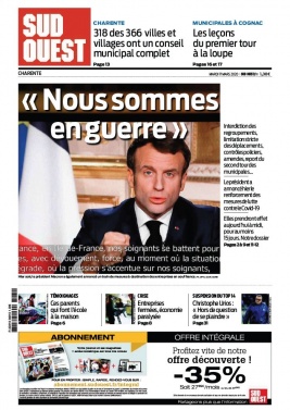 Sud Ouest 17 mars 2020 Sud Ouest N°20200317 du 17 mars 2020 à télécharger sur iPad