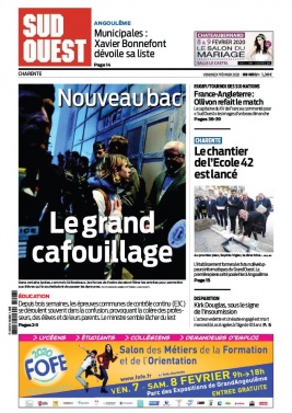 Sud Ouest 07 février 2020 Sud Ouest N°20200207 du 07 février 2020 à télécharger sur iPad