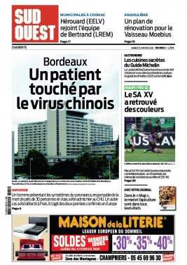 Sud Ouest 25 janvier 2020 Sud Ouest N°20200125 du 25 janvier 2020 à télécharger sur iPad